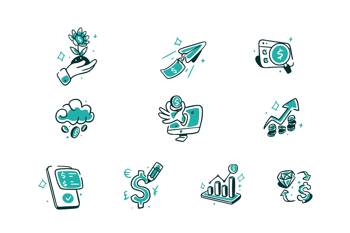 SaaS and Finance Icon Doodle Vol 2, an Object Graphic by SLAB! Design (Photo 3 of 3)