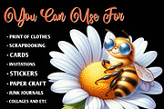 Cute Bee Summer Watercolor Clipart, an Illustration by CreationArt (Thumbnail 6 of 9)