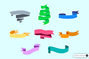 Colorful Ribbon Illustration Set, an Object Graphic by SLAB! Design (Thumbnail 2 of 3)