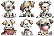 Cute Funny Dog - Whimsical Clipart, an Illustration by DreamPrint404 (Thumbnail 2 of 6)
