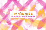 19 Tie Dye Photoshop Stamp Brushes, a Brush Add-On by CC CREATIVE CO (Thumbnail 8 of 10)