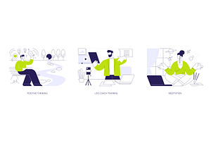 Self-improvement coaching isolated, an Education Illustration by Visual Generation