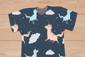 Legendary Unicorn Seamless Patterns