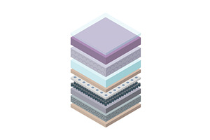 Layered orthopedic mattress icon, an Object Illustration by the8monkey
