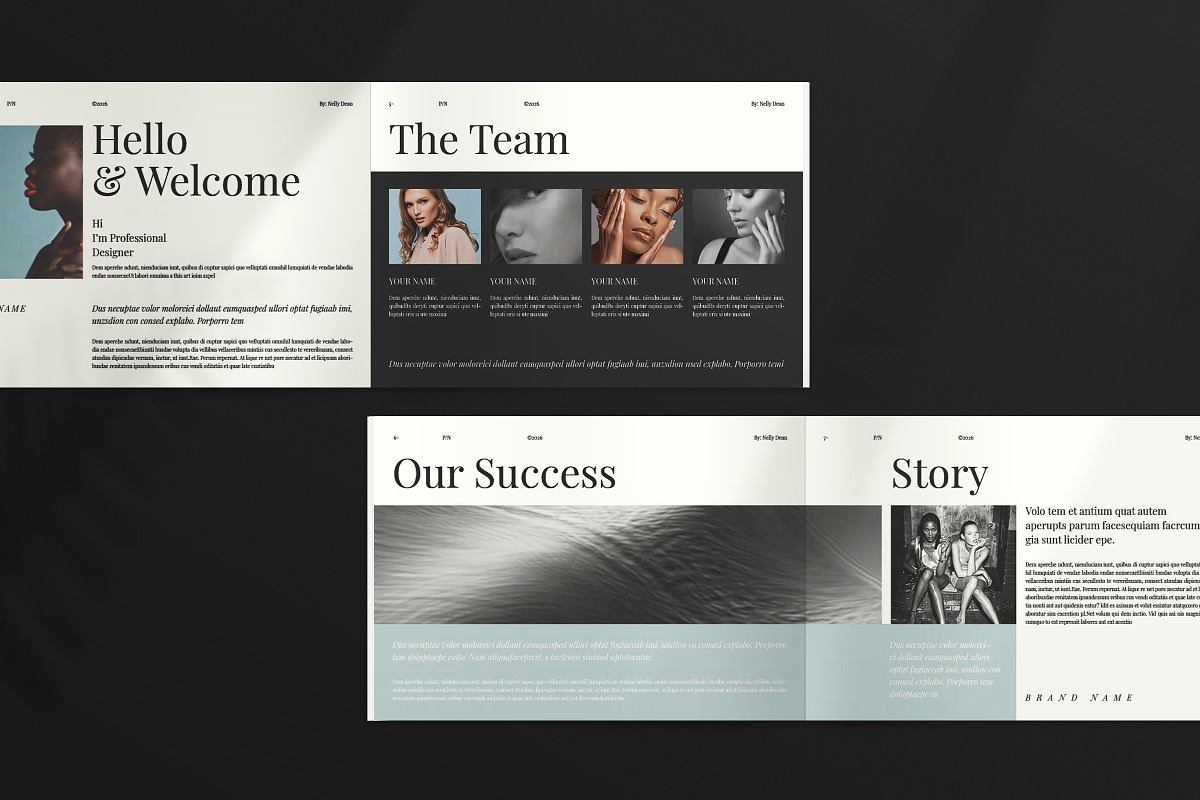 Book Title Layout Landscape Template, a Brochure Template by ArtisanaAura (Photo 4 of 11)