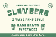 Slombero – Hand Drawn Font Duo, a Handwritten Font by Rusted Works (Thumbnail 1 of 10)