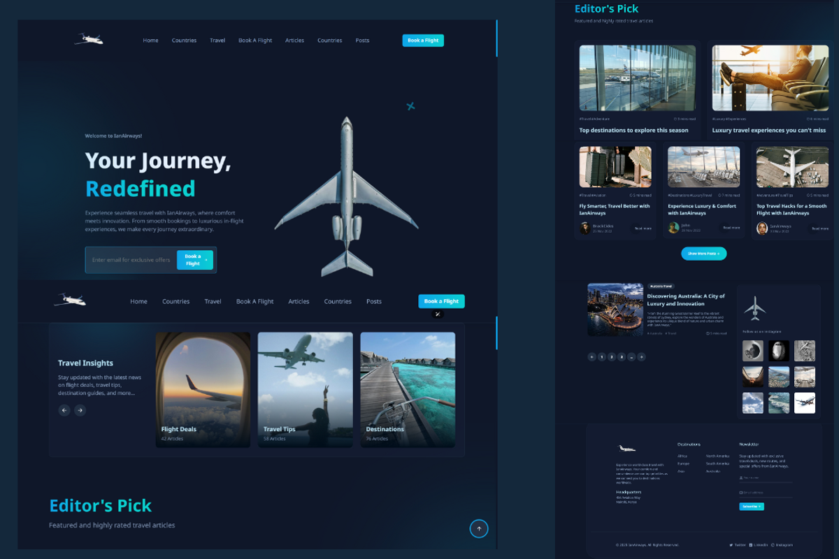 IanAirways- Travel Template, a HTML Template by NomaTemplates (Photo 1 of 22)