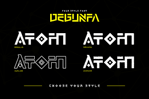 Degunfa - Futuristic Tech Font