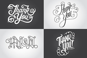 Thank You Vector Lettering