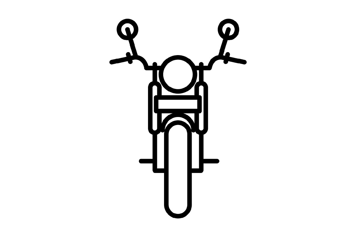 Motorcycle icon, an Outline Icon by Sumberpangan (Photo 2 of 5)