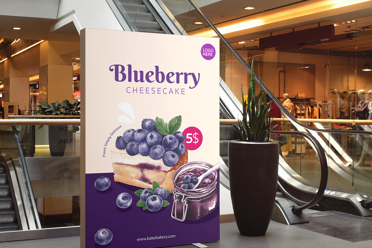Blueberry Watercolor Hand Drawn, a Food Illustration by CreativeValuation (Photo 11 of 17)