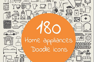 Home Appliances Doodle Icons