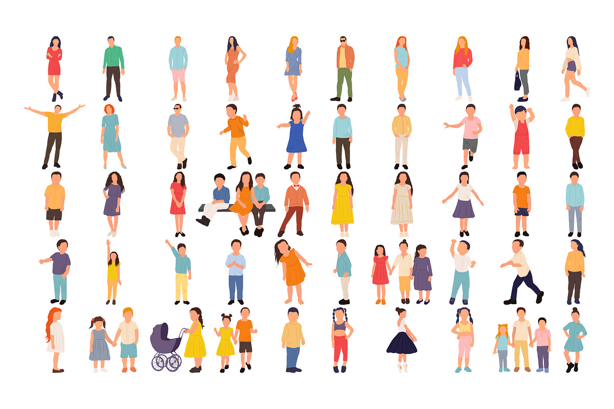 Stylish Characters illustrations, an Illustration by Vector Portal (Photo 3 of 6)