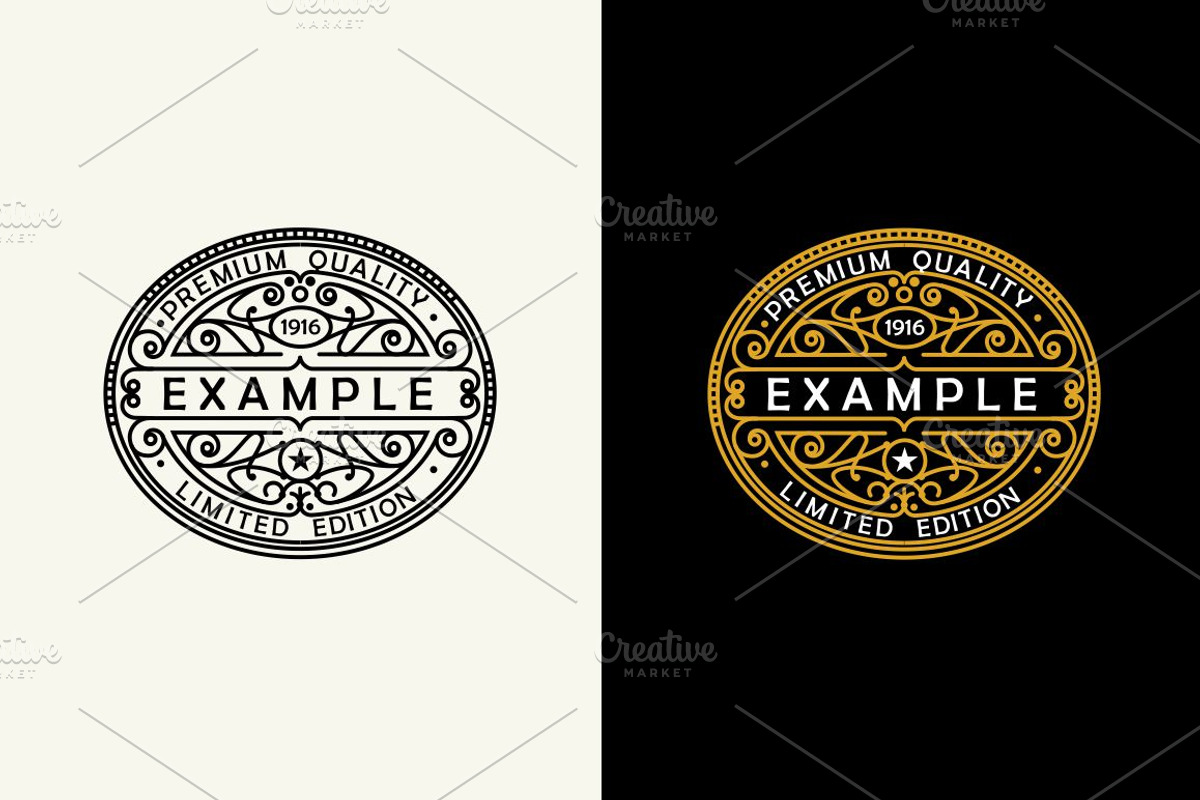 5 Art Nouveau Labels, a Branding & Logo Template by Pgmart (Photo 4 of 6)