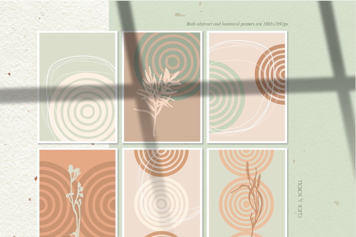 ABSTRACT BOTANICAL POSTERS, an Object Graphic by Collection by VY (Photo 3 of 9)