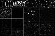 100 Snow Photoshop Brushes, a Brush Add-On by ArtistMef (Thumbnail 2 of 8)