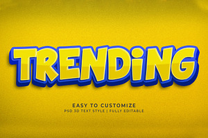 Trend Text Style Effect Mcokup