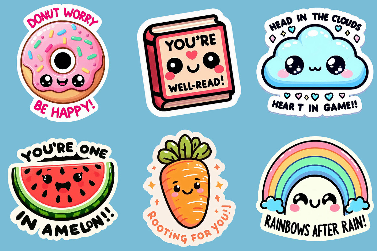 Funny Motivational Pun Sticker, an Illustration by DreamCafeArt (Photo 3 of 7)
