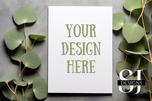Flat Lay 5x7 Print Mockup