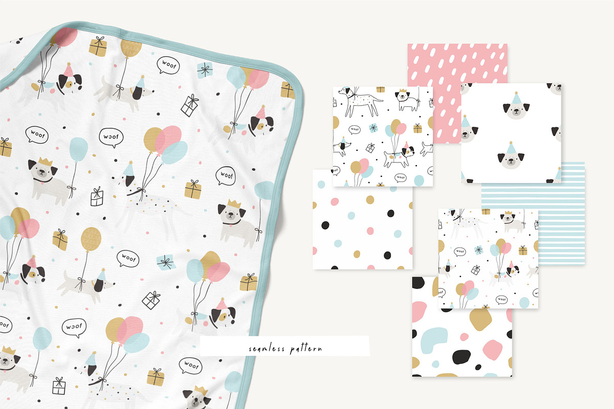 Best dog ever - cute cartoon dogs, an Animal Illustration by Barkova Nadya (Photo 3 of 7)