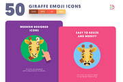 50 Giraffe Emoji Icons, an Emoji Icon by Dighital (Thumbnail 4 of 10)