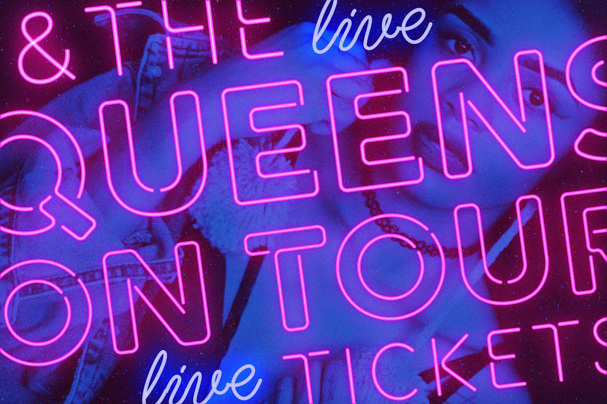 Retro Neon Font - Outline Style preview 3