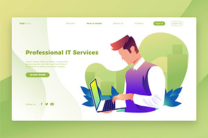 Professional IT- Banner&Landing Page