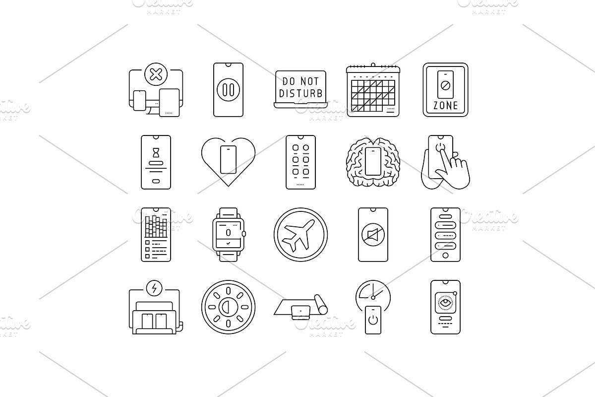 mindful tech engagement balance, an Object Illustration by pikepicture