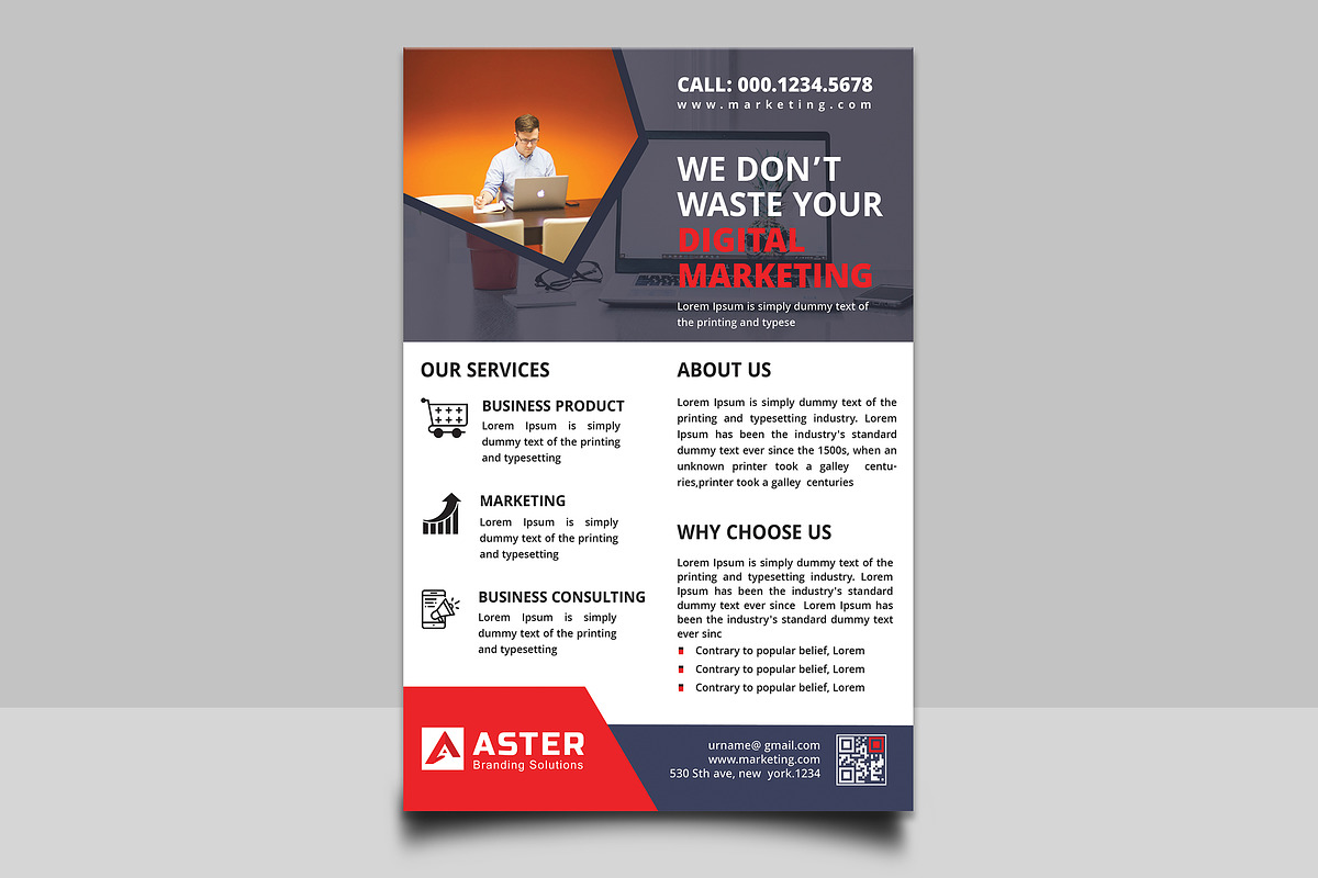 Digital Marketing Flyer, a Flyer Template by UI_Expert