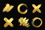 70 Golden Brush Stroke Elements, an Object Graphic by smishura (Thumbnail 7 of 7)