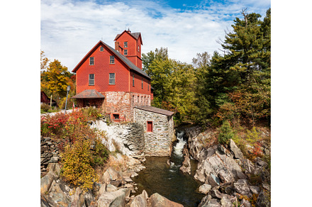 Old Red Mill in Jericho Vermont, an Architecture Photo by Backyard Stock
