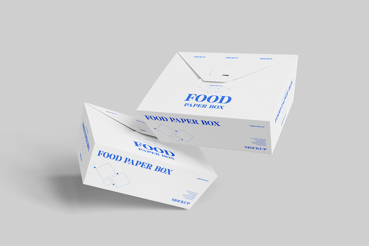 Editable Food Paper Box Mockup, an Advertising Mockup by bimockup (Photo 6 of 6)