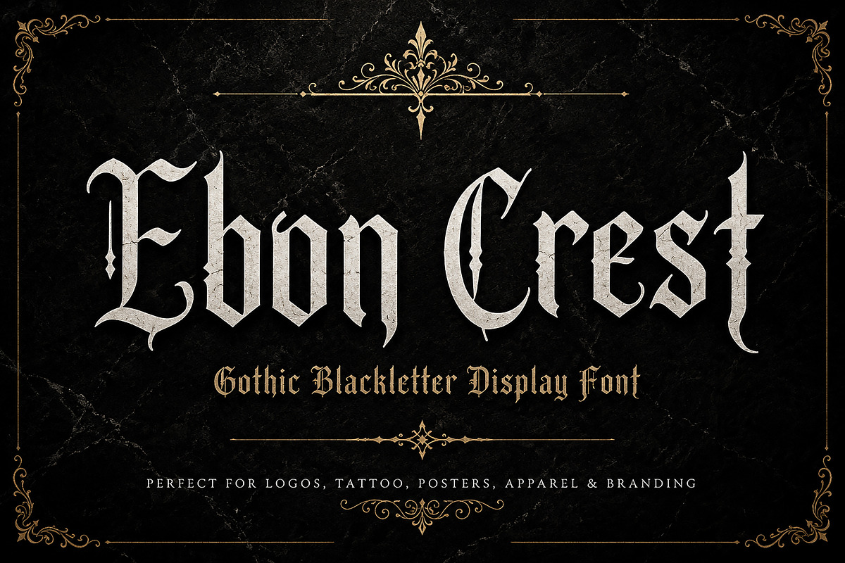 Ebon Crest, a Blackletter Font by Wow Magic (Photo 3 of 7)