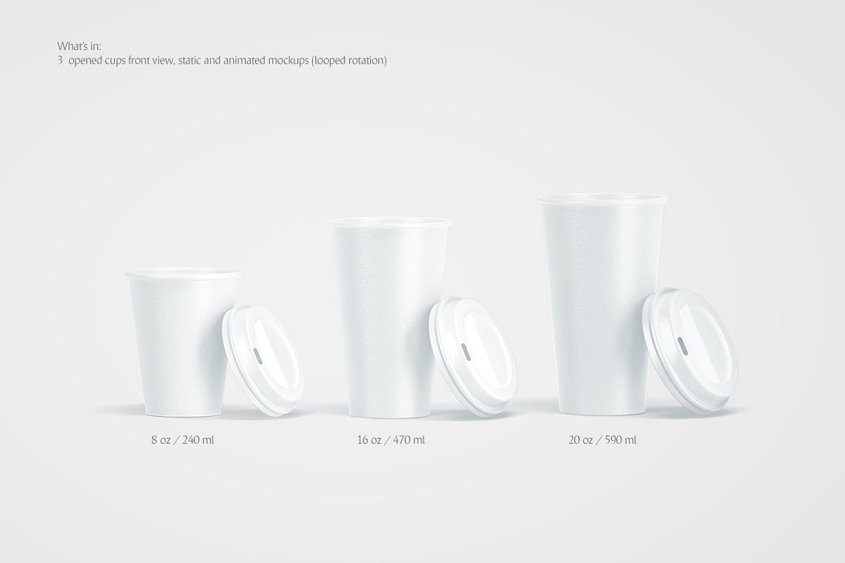 Coffee Cup Animated Mockups Bundle, a Cups & Container Mockup by rebrandy (Photo 5 of 20)