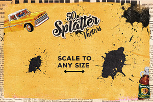 50 Handmade Splatter Vectors