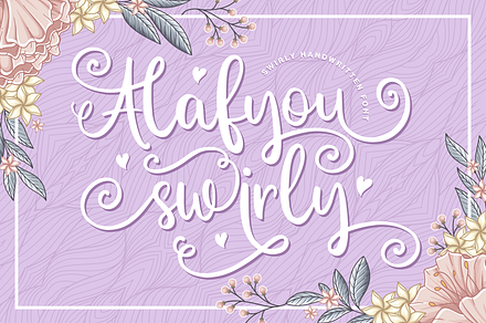 Alafyou Swirly Font, a Script Font by Allouse Studio