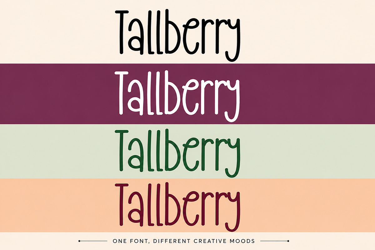 Tallberry – Playful Handwritten Font, a Handwritten Font by Wow Magic (Photo 5 of 6)