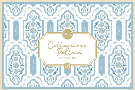 Cottagecore Pattern 3 Vintage Flower, a Pattern Graphic by Euonia Meraki