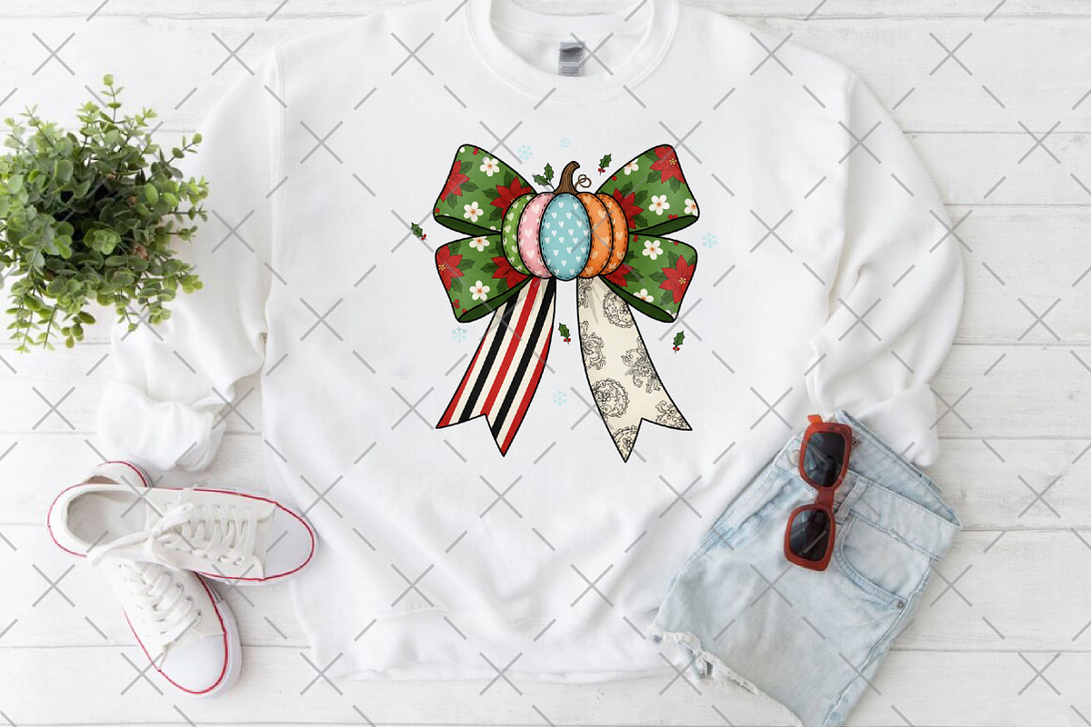 Christmas Bow PNG, an Illustration by Craft Nest (Photo 3 of 6)