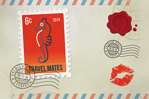 6 Postage Stamp Badges Bonus