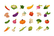 Fruits & vegetables icons set, a Food Illustration by PaperTrident (Thumbnail 2 of 14)