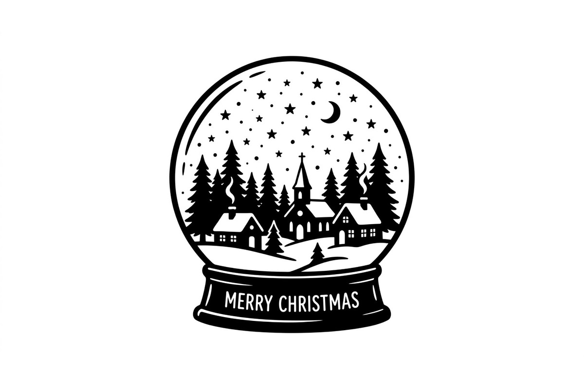 Festive Snow Globe Town Scenes, an Object Graphic by Creativeshirt (Photo 3 of 3)