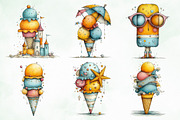 Whimsical Summer Beach Ice Cream, an Object Illustration by Creative Art (Thumbnail 3 of 8)