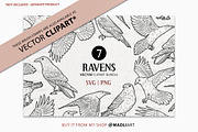 Raven Bird Procreate Brush Stamps, a Shape Add-On by MadliArt (Thumbnail 5 of 5)