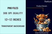 Christmas Highland Cows Clipart, an Illustration by SinaCreation (Thumbnail 6 of 7)