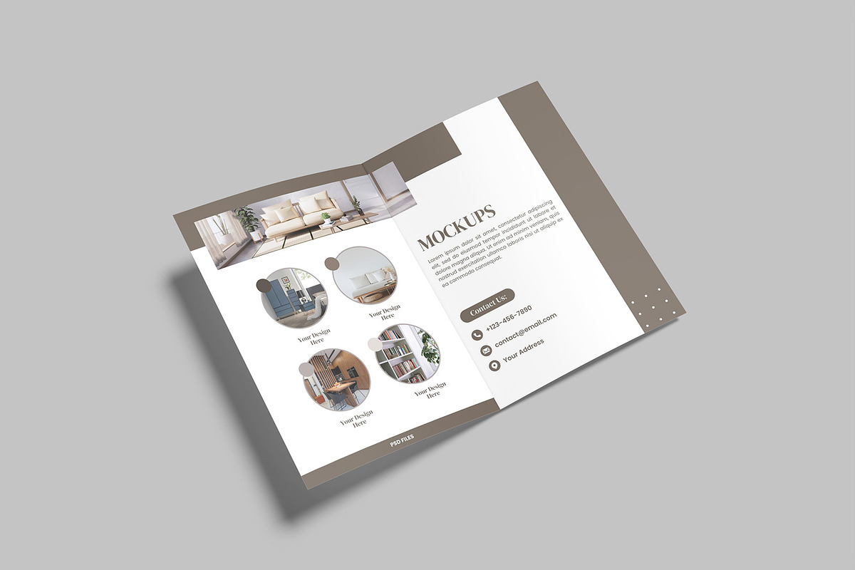 A4 Bifold Brochure Mockup, a Brochure Template by Graphiculon (Photo 5 of 11)