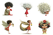 Whimsical Fairy Clipart, an Illustration by CreationArt (Thumbnail 5 of 6)