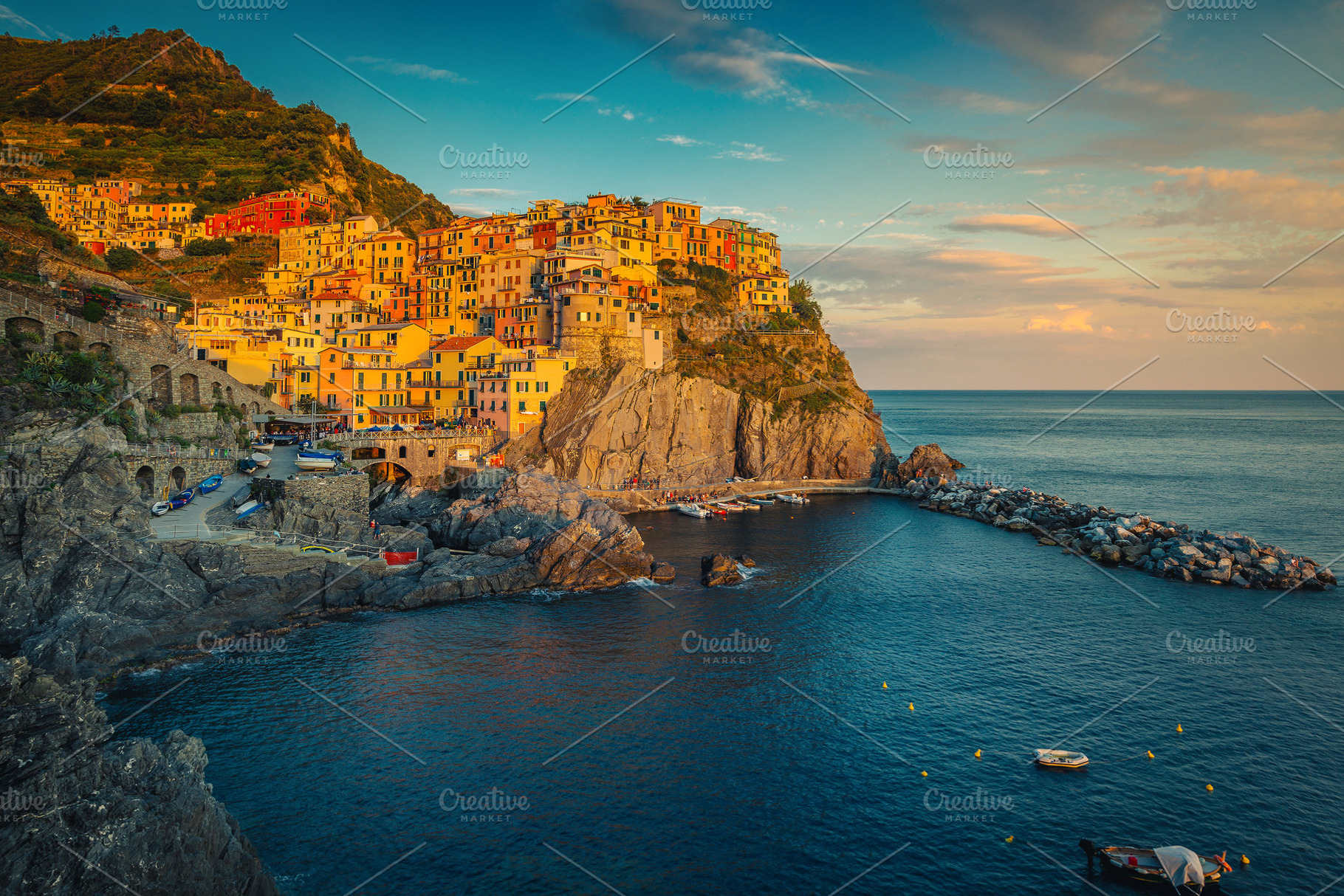 Village with colorful houses, an Architecture Photo by Alpine Dreams