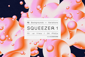 Squeezer 1 - 36 Euphoric Backgrounds, a Background Graphic by kloroform