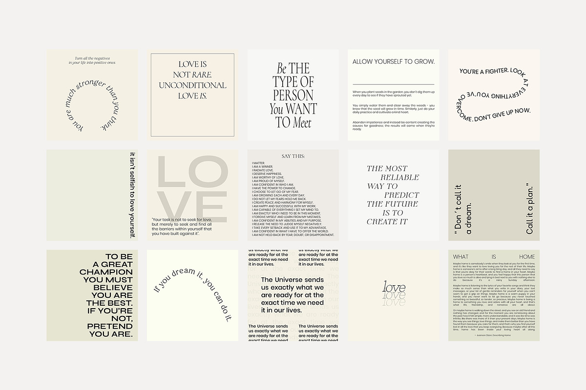 Instagram Quotes Posts Stories PS, a Social Media Template by Love Radiation Studio (Photo 15 of 19)